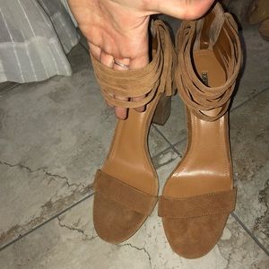 BCBG Brown Suede Heels
